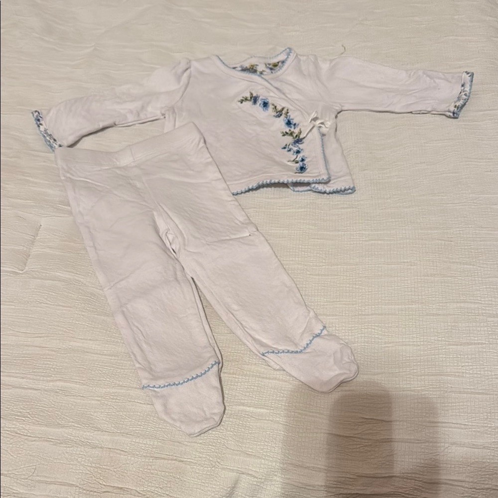 Mud Pie White and Blue Kids Matching Set